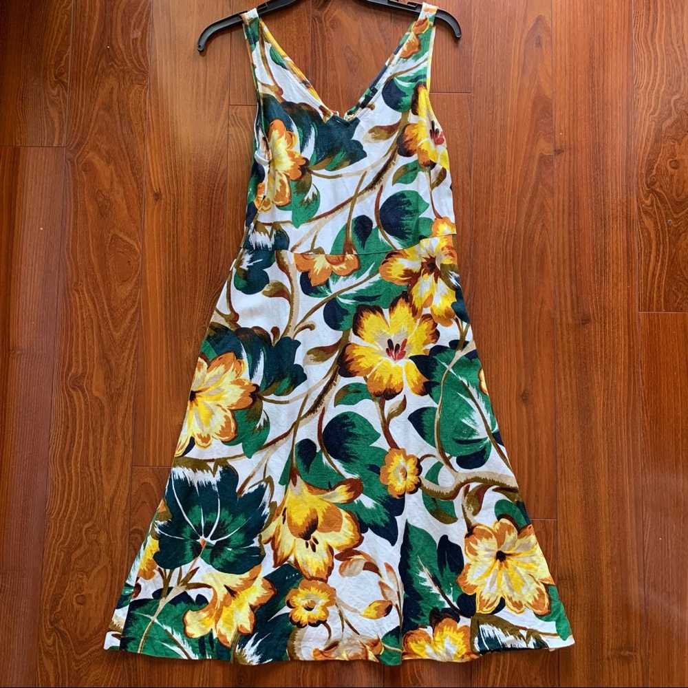 Ann Taylor Factory Tropical Floral A-Line Dress